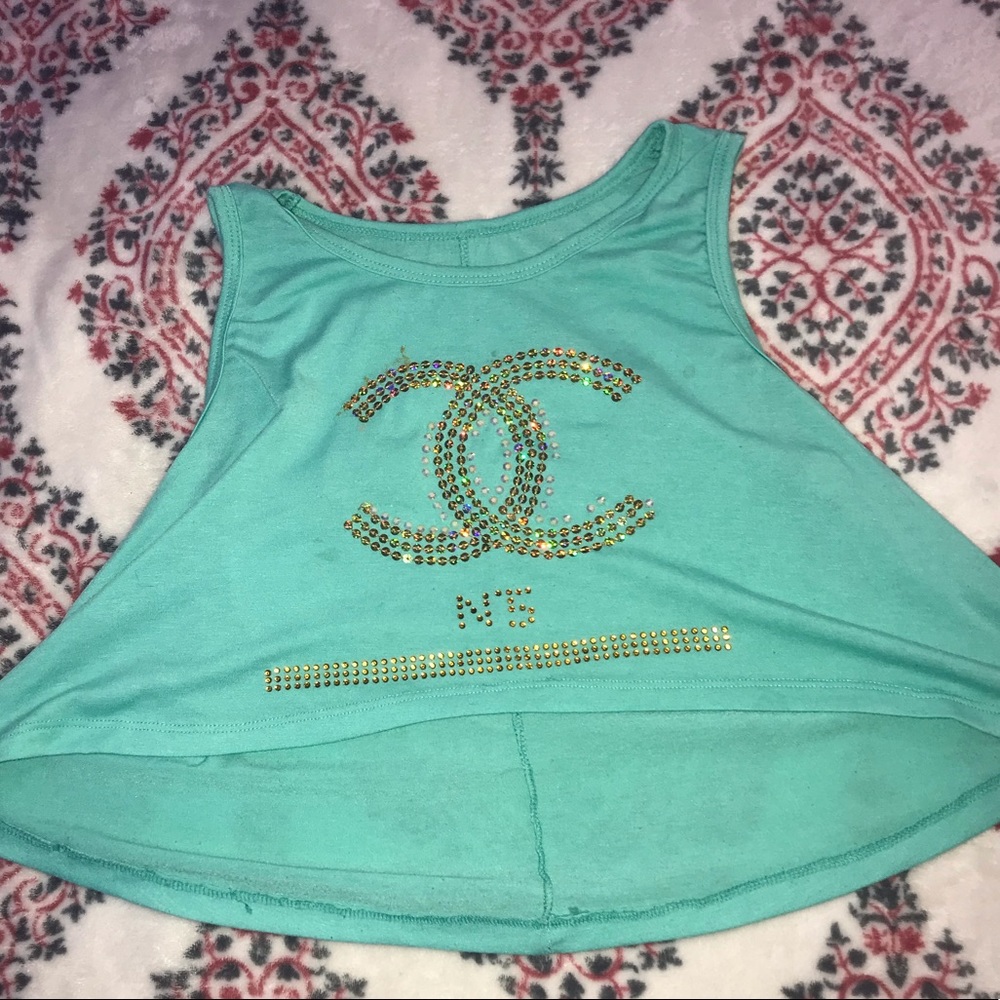 Channel crop Top